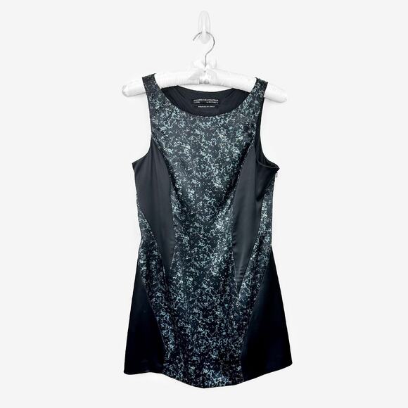 All Saints Heidi Mini Dress Size 10 Marbled Sheath Glam Noir Edgy Evening Party - Picture 1 of 3